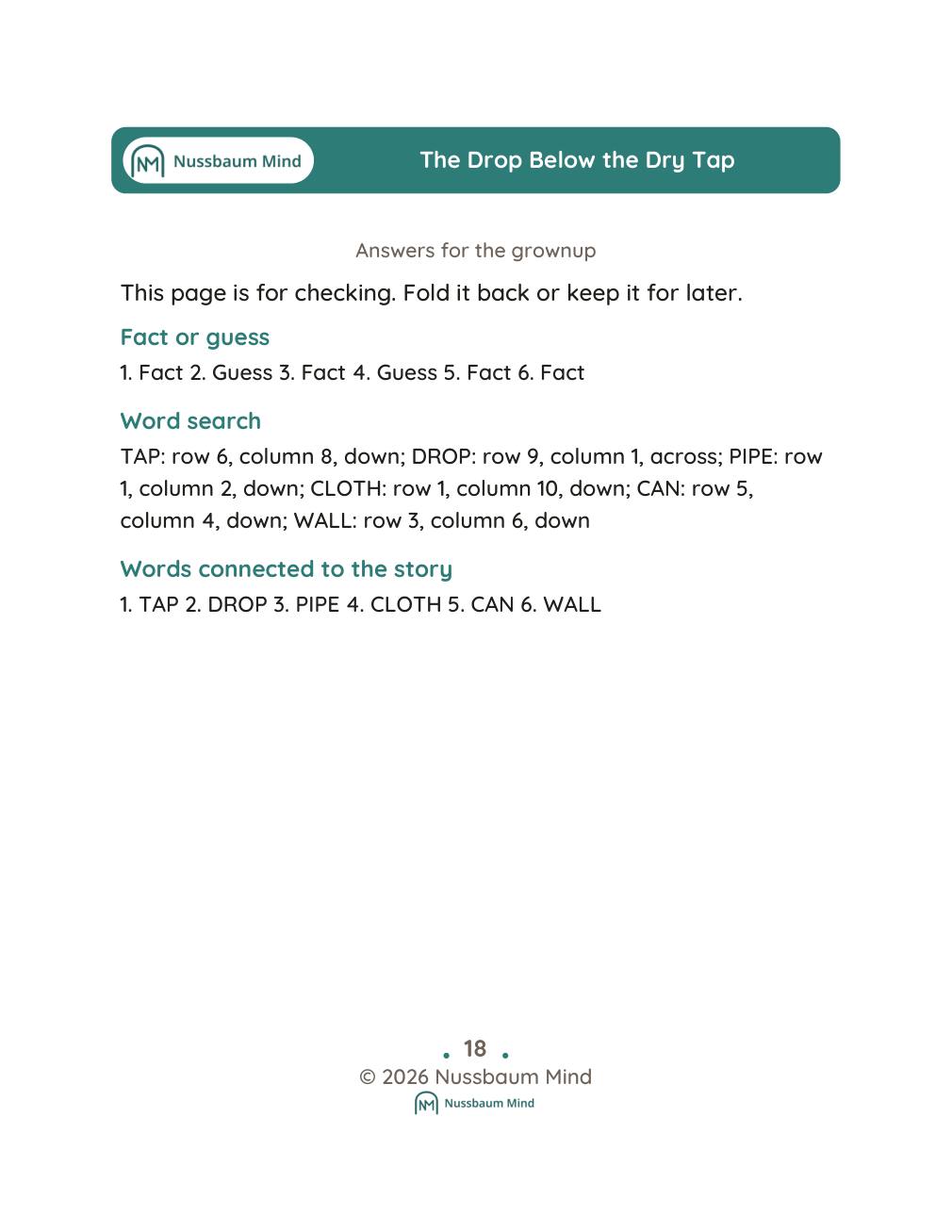 The Drop Below the Dry Tap complete book page 19