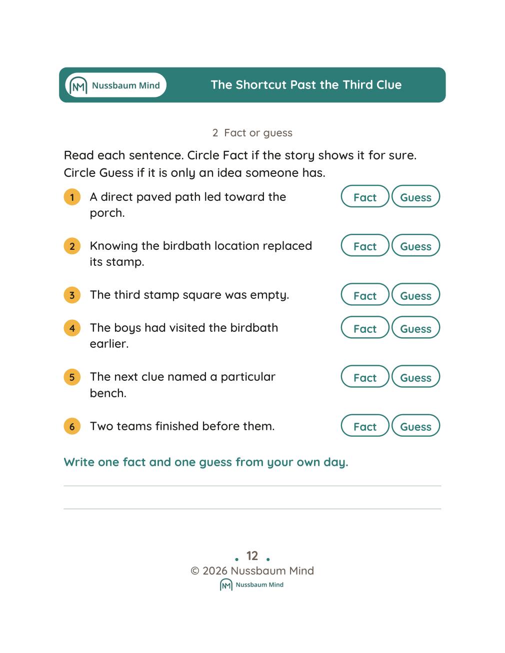 The Shortcut Past the Third Clue complete book page 13