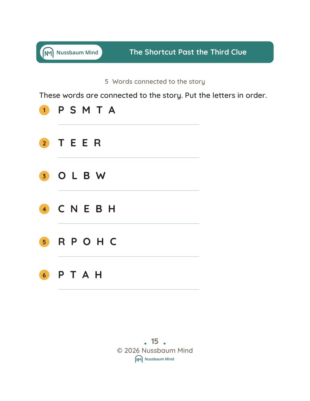 The Shortcut Past the Third Clue complete book page 16
