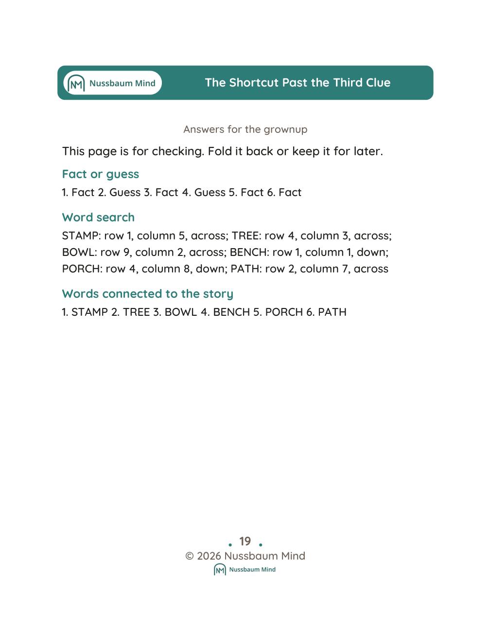 The Shortcut Past the Third Clue complete book page 20